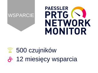 12 miesięcy wsparcia dla PRTG 500